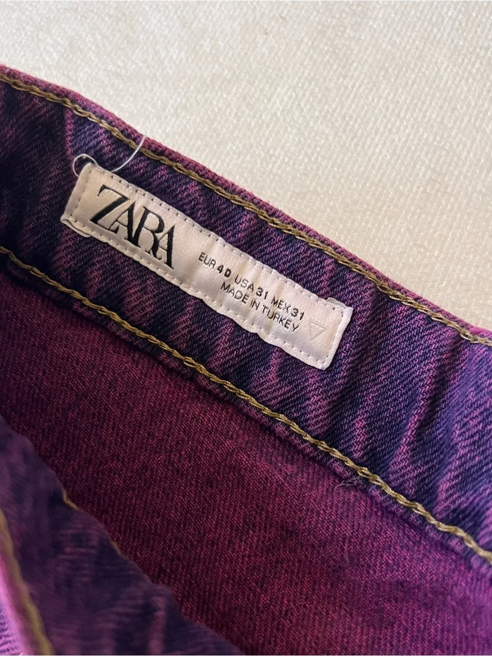 Jorts Pink Purple Unique Rare Zara Violet Denim Shorts Blokecore Baggy Y2K